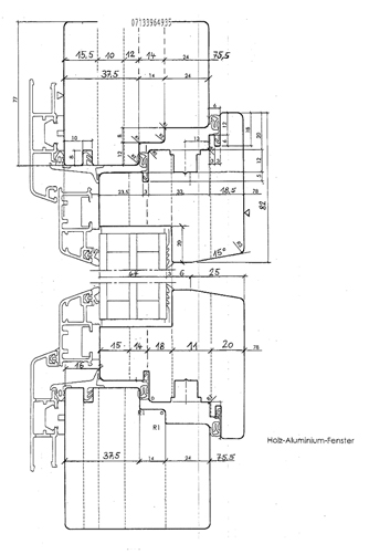 Hammes Holzfenster Profilschnitt